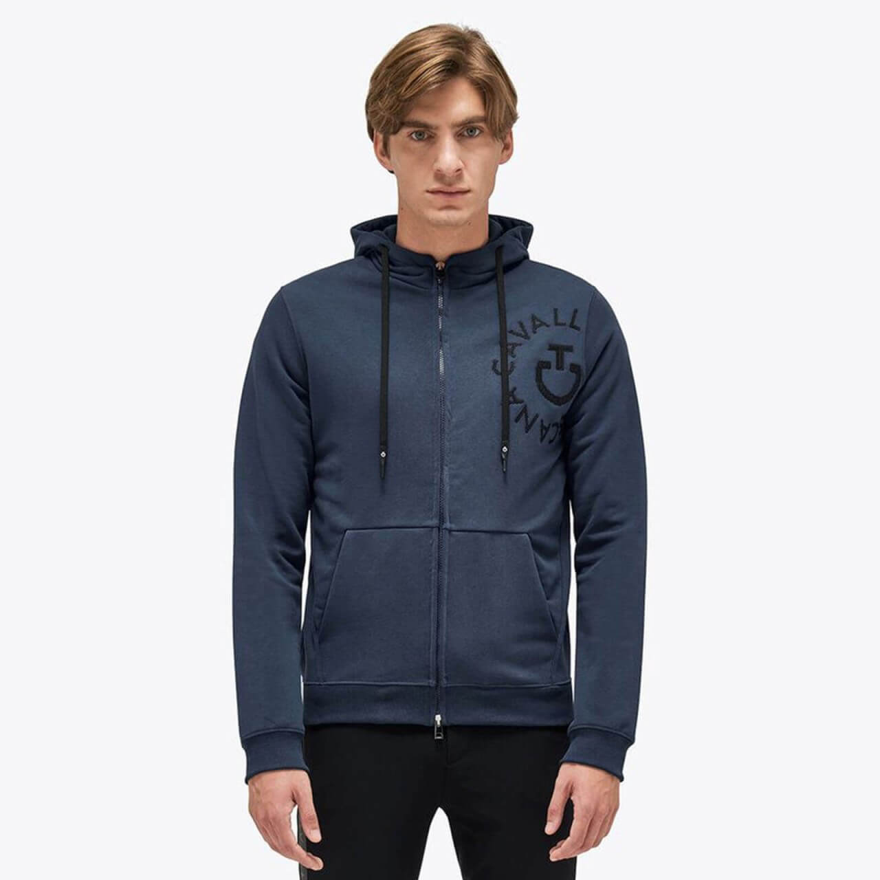 Cavalleria Toscana Sweatjacke Herren Cotton Zip FS 2023 Hoodie Kapuzenjacke