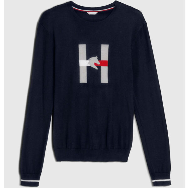 Tommy Hilfiger Equestrian Pullover Damen H Logo FS 2023 Strickpullover