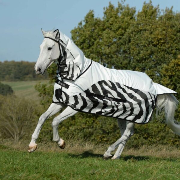 Bucas  Decke Buzz-off Rain Zebra & Neck Fliegendecke