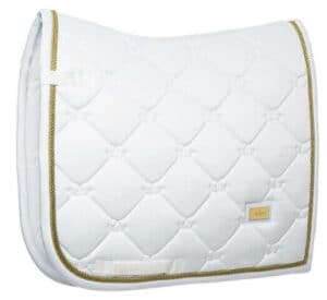 Equestrian Stockholm  Dressurschabracke White Perfection Gold