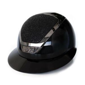 Kask Reithelm Star Lady Pure Shine Chrome Black/Chrystal Carpet Reitkappe