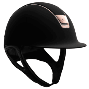 Samshield Reithelm Shadowmatt Black Roségold Crystal Dressage