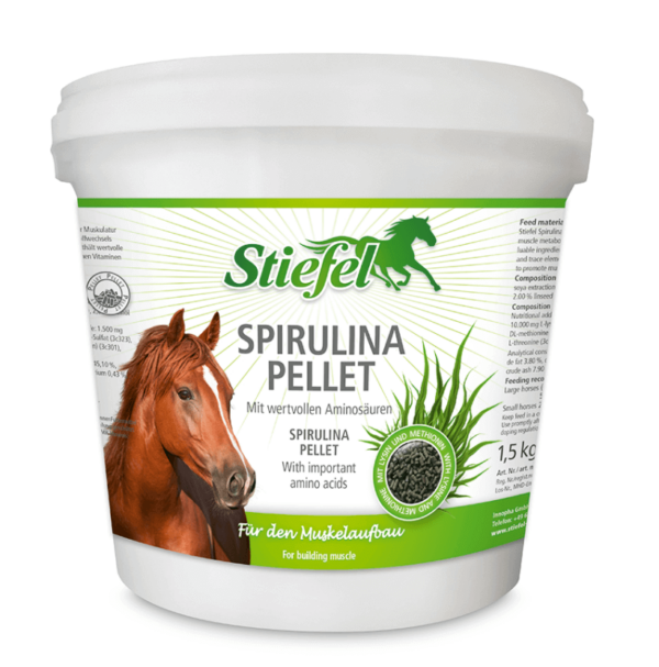 Stiefel Spirulina Pellets Nahrungsergänzungsmittel Pferd
