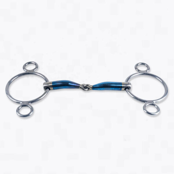 Trust Equestrian Gebiss Wassertrense Sweet Iron 3-Ring einfach gebrochen 16mm